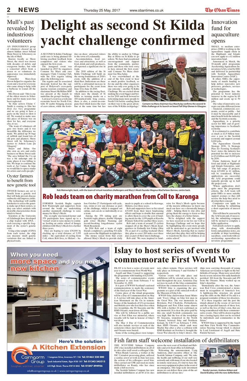 The Oban Times & Lochaber Times Preview Pages