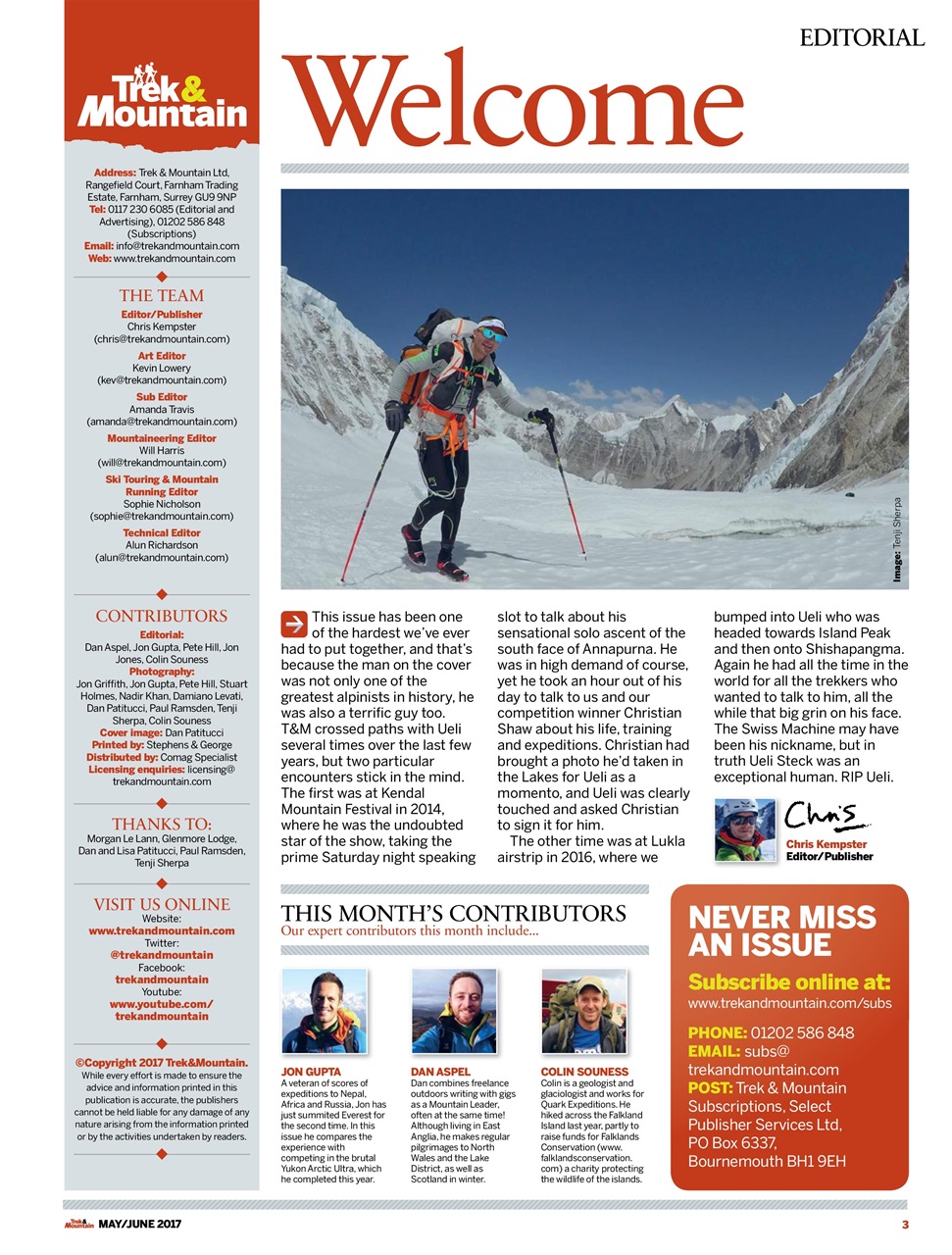 Trek & Mountain Magazine Preview Pages