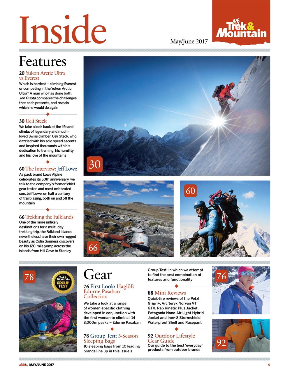 Trek & Mountain Magazine Preview Pages