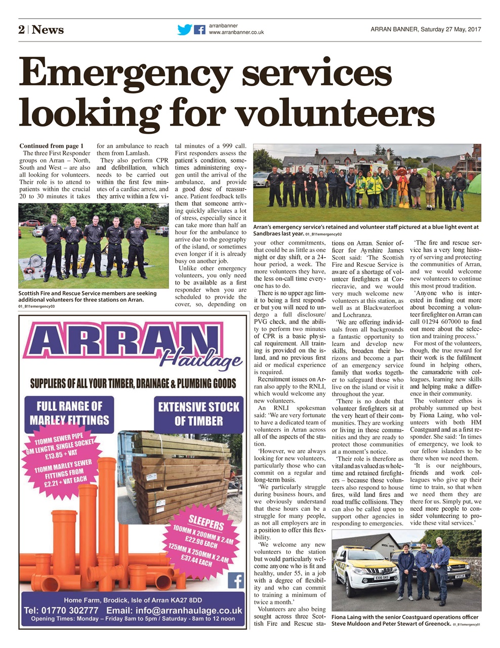 Arran Banner Preview Pages