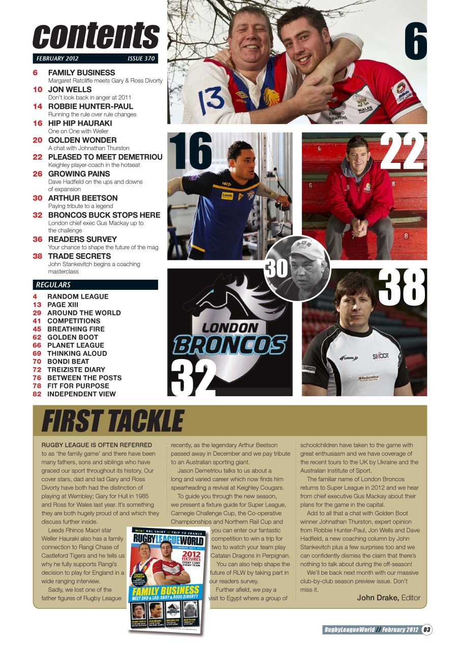 Rugby League World Preview Pages