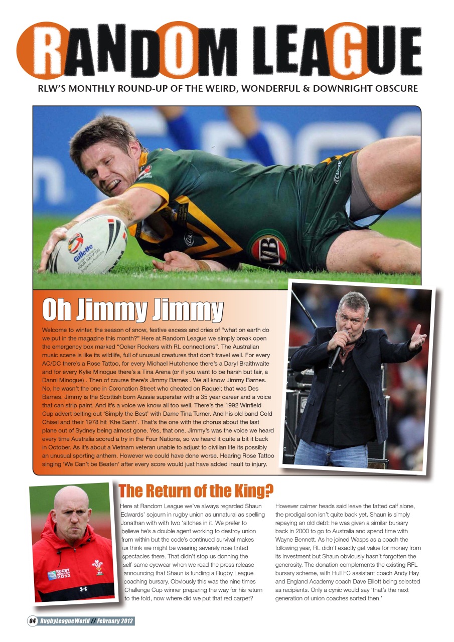 Rugby League World Preview Pages