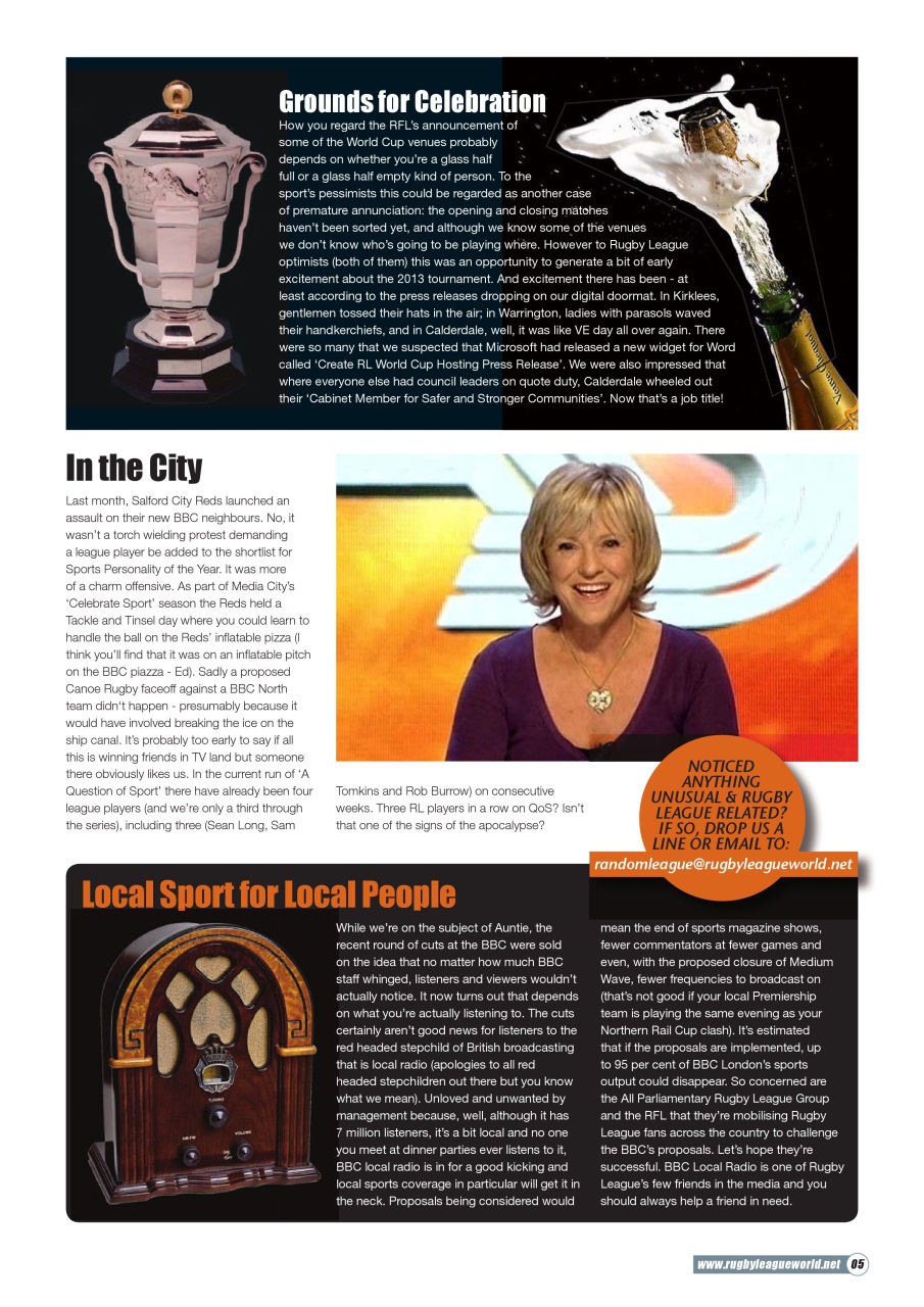 Rugby League World Preview Pages