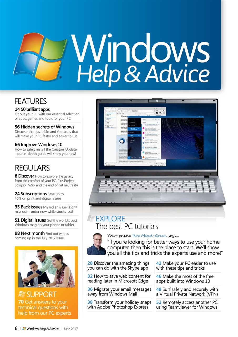 Windows Help & Advice Preview Pages