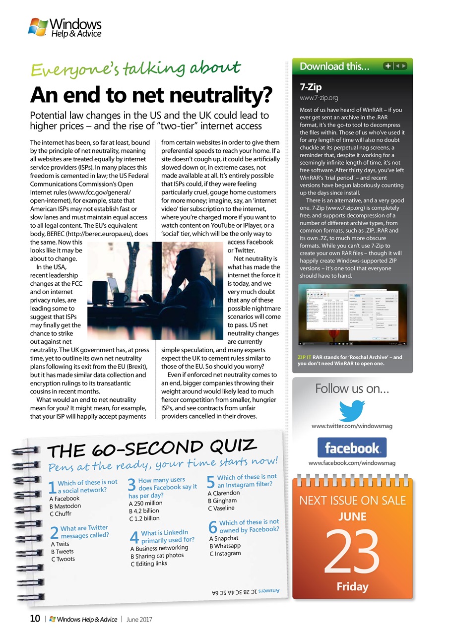 Windows Help & Advice Preview Pages