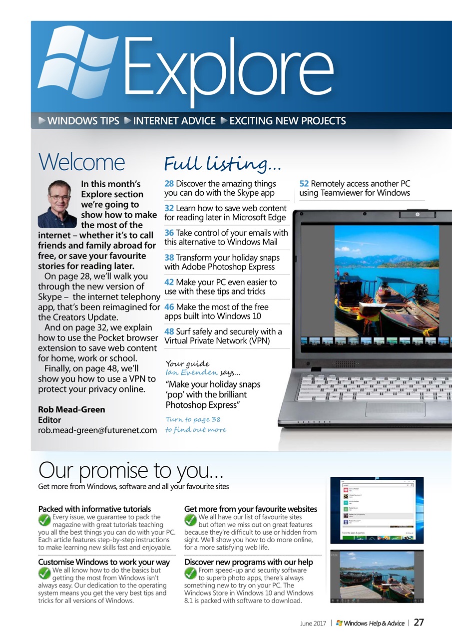 Windows Help & Advice Preview Pages