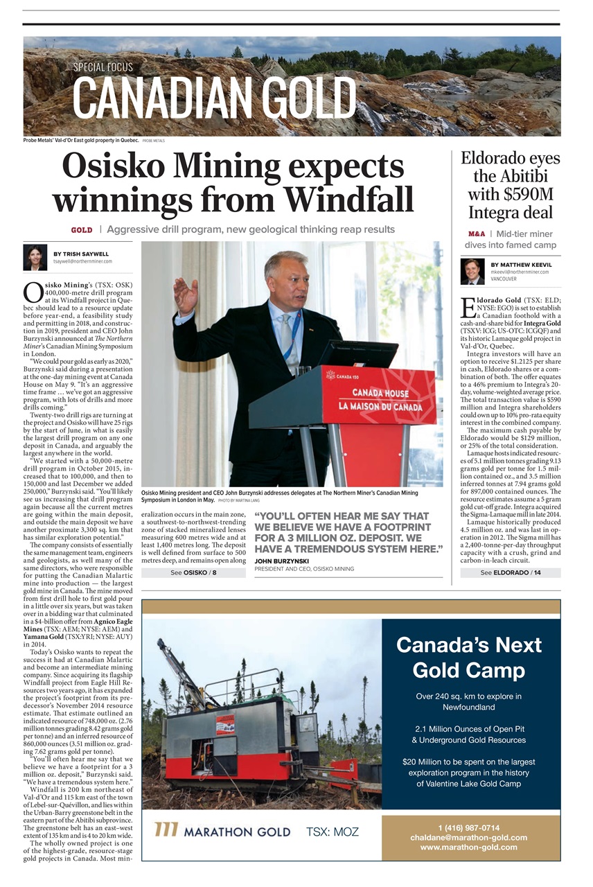 The Northern Miner Preview Pages