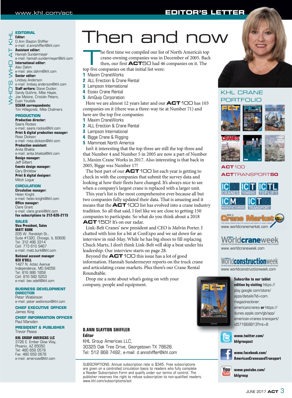 American Cranes & Transport Preview Pages