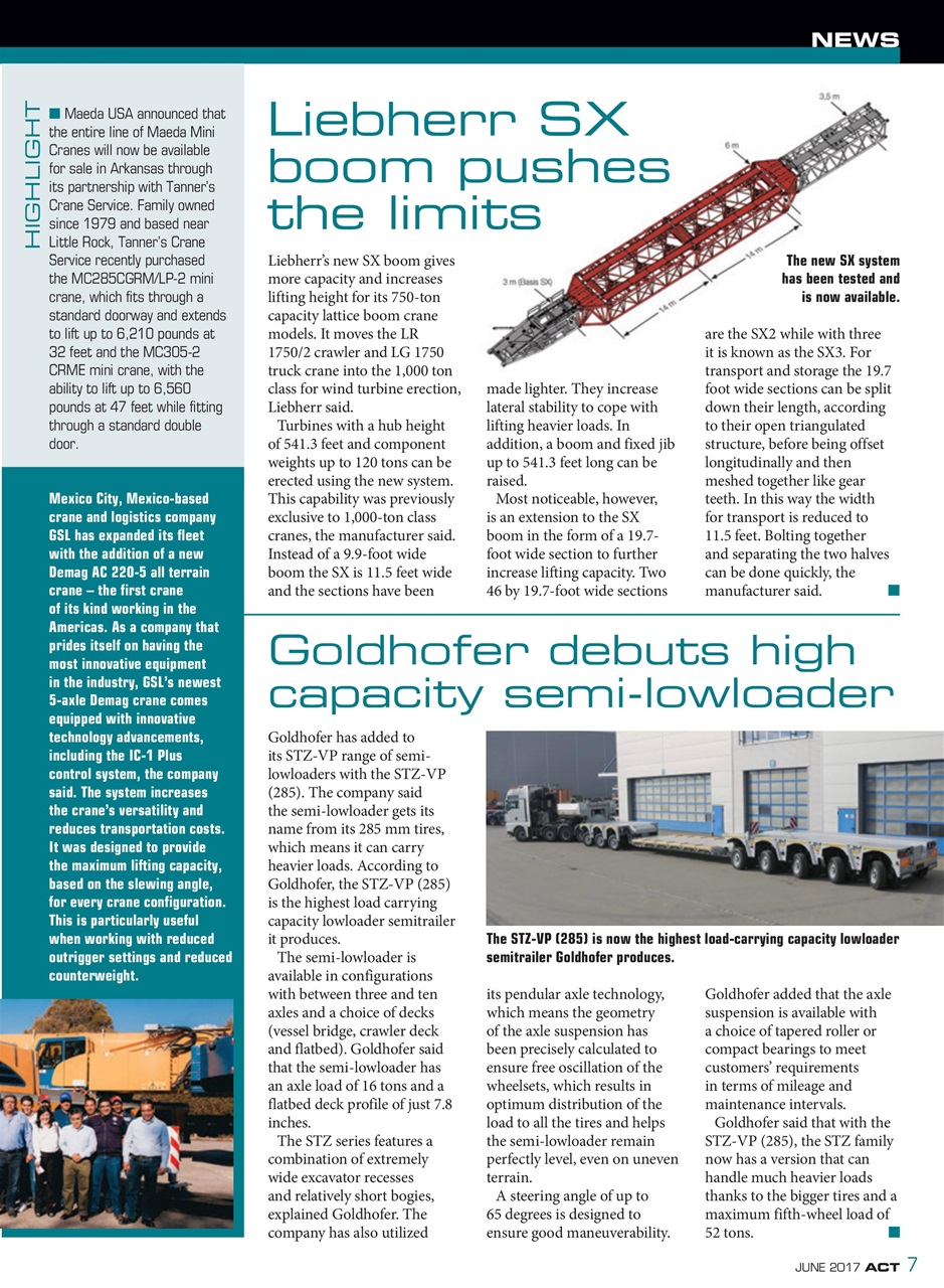 American Cranes & Transport Preview Pages