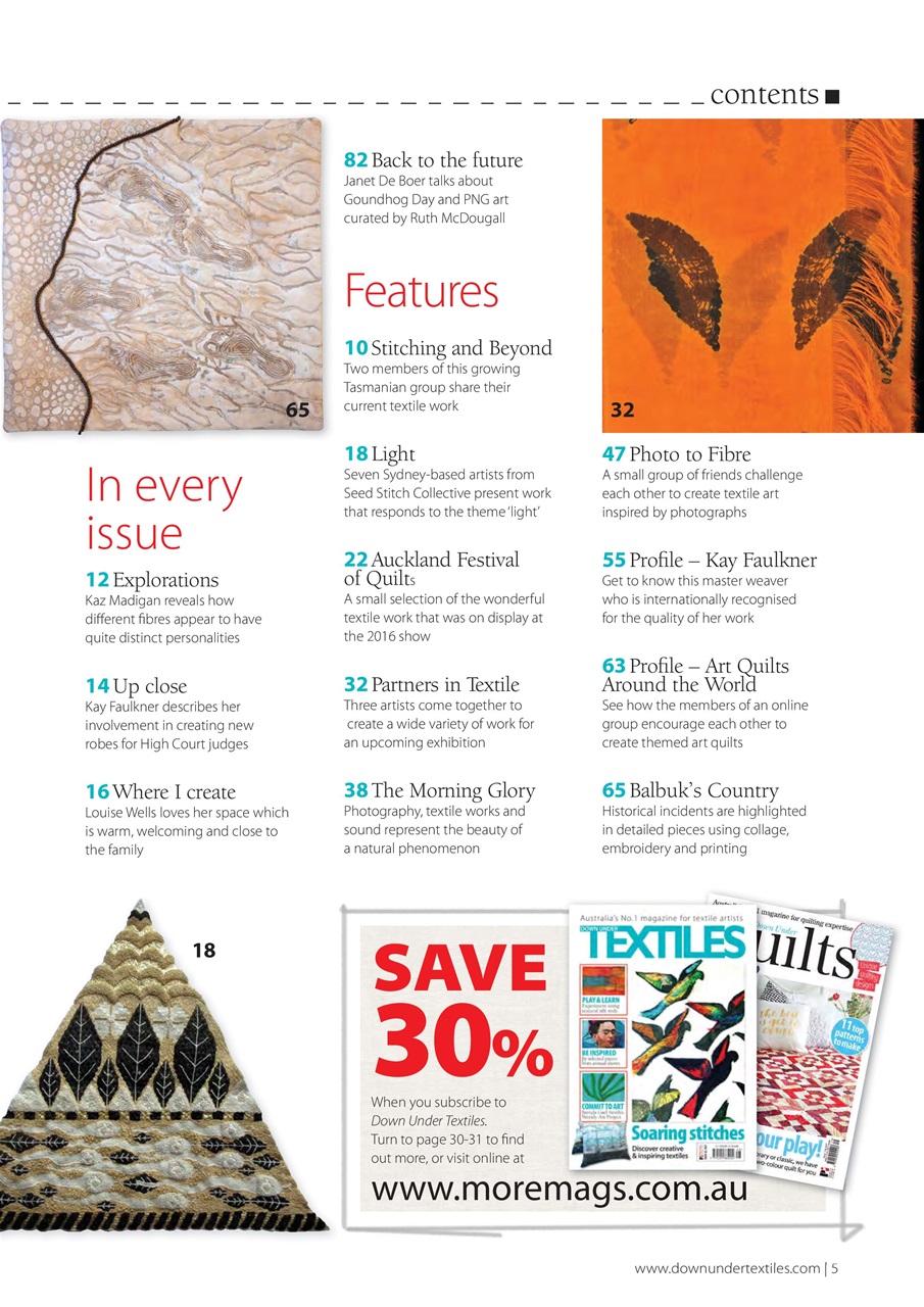 Down Under Textiles Preview Pages