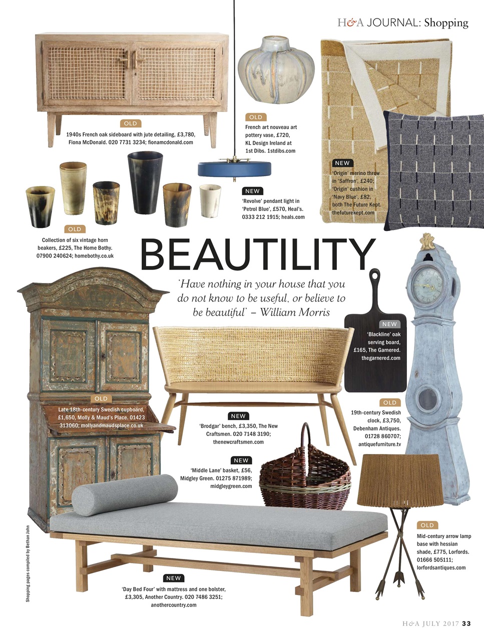 Homes & Antiques Magazine Preview Pages