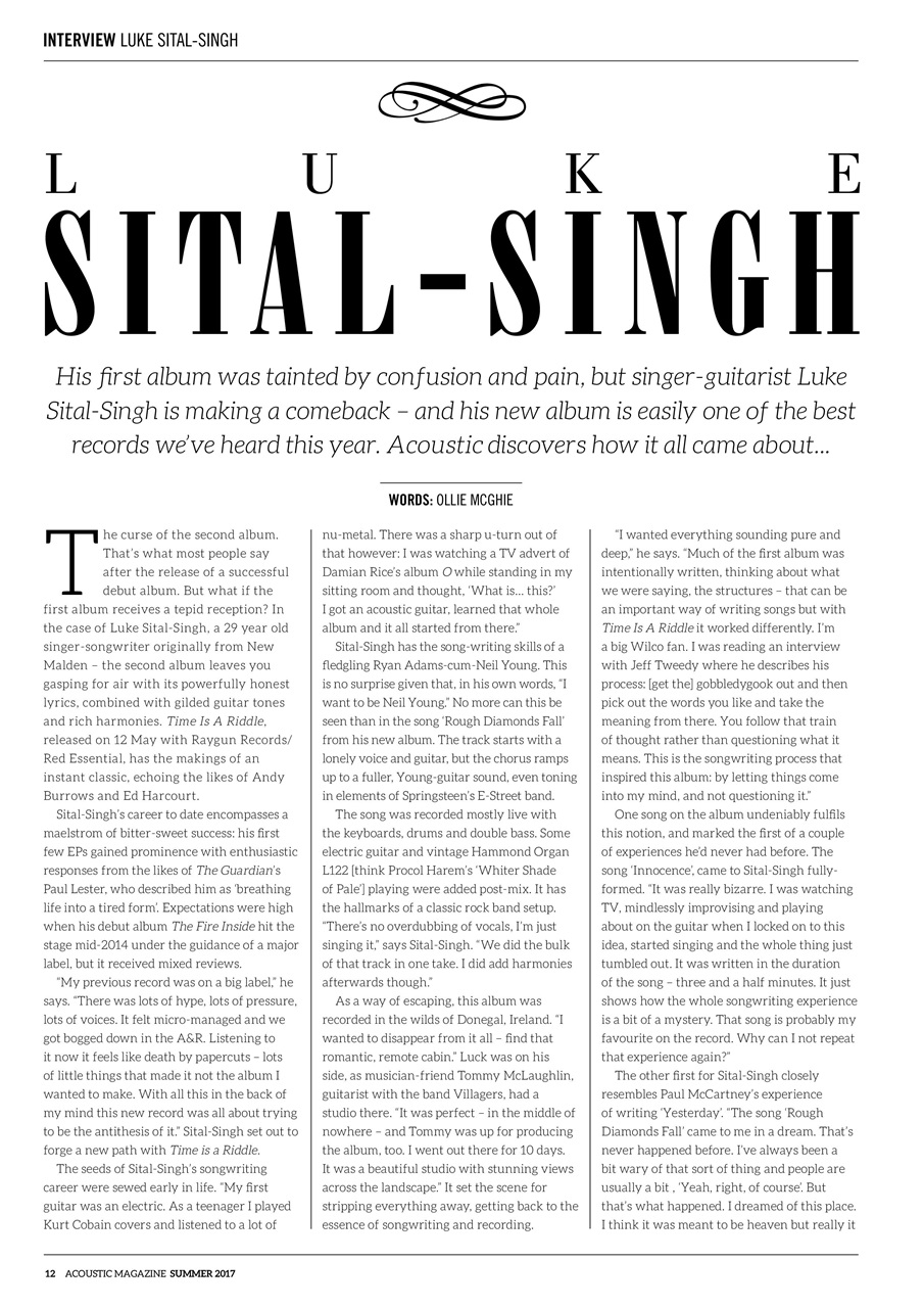 Acoustic Preview Pages