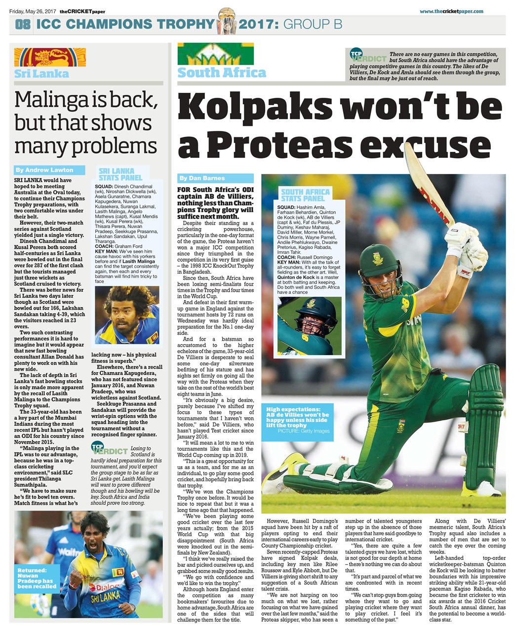 The Cricket Paper Preview Pages