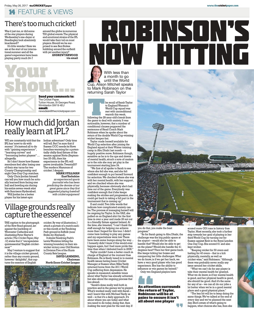 The Cricket Paper Preview Pages