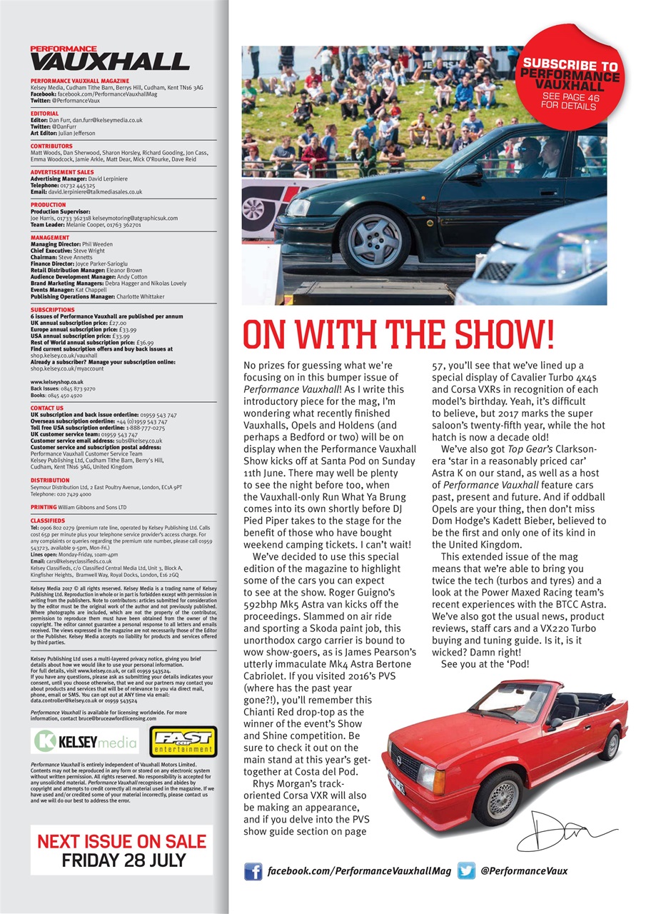 Performance Vauxhall Preview Pages