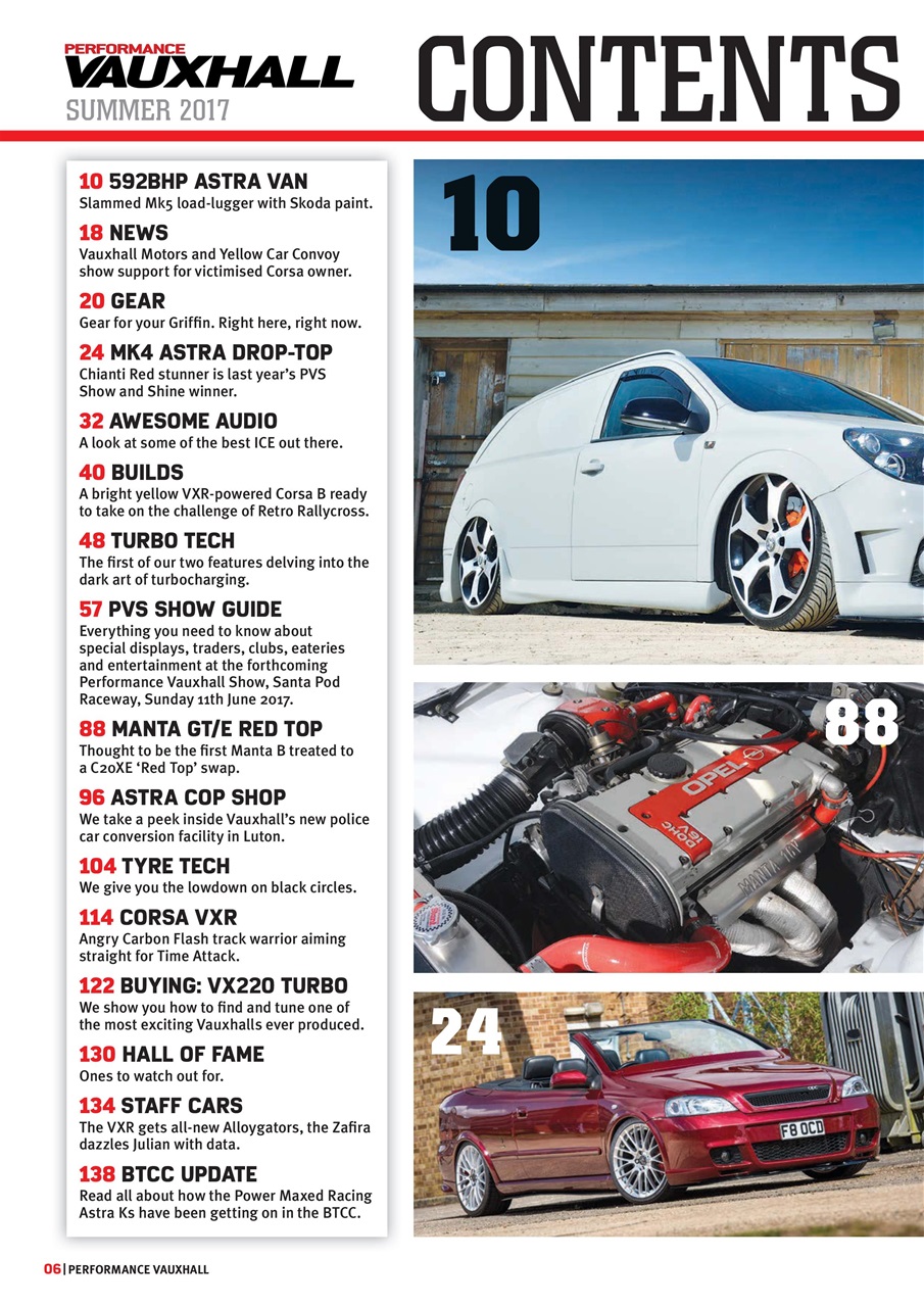 Performance Vauxhall Preview Pages