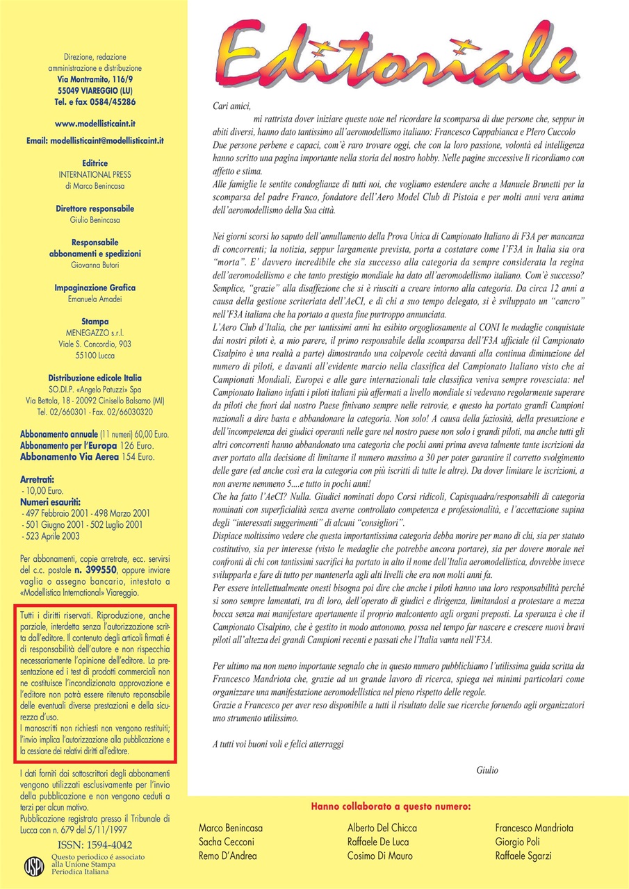 Modellistica International Preview Pages