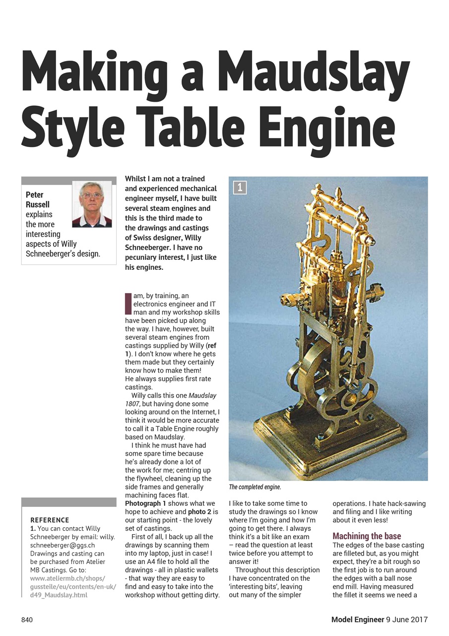 Model Engineer Preview Pages