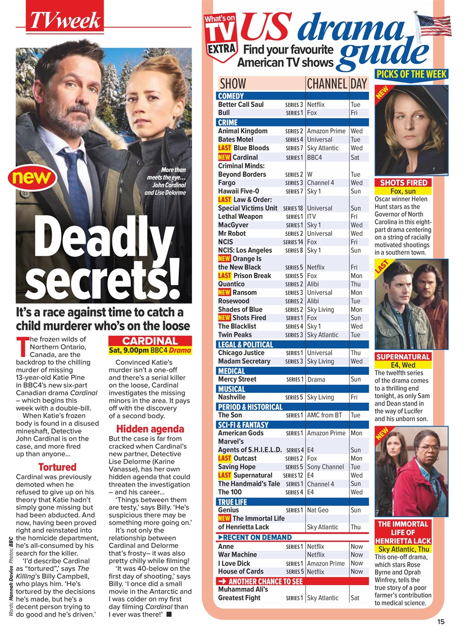 What's on TV Preview Pages