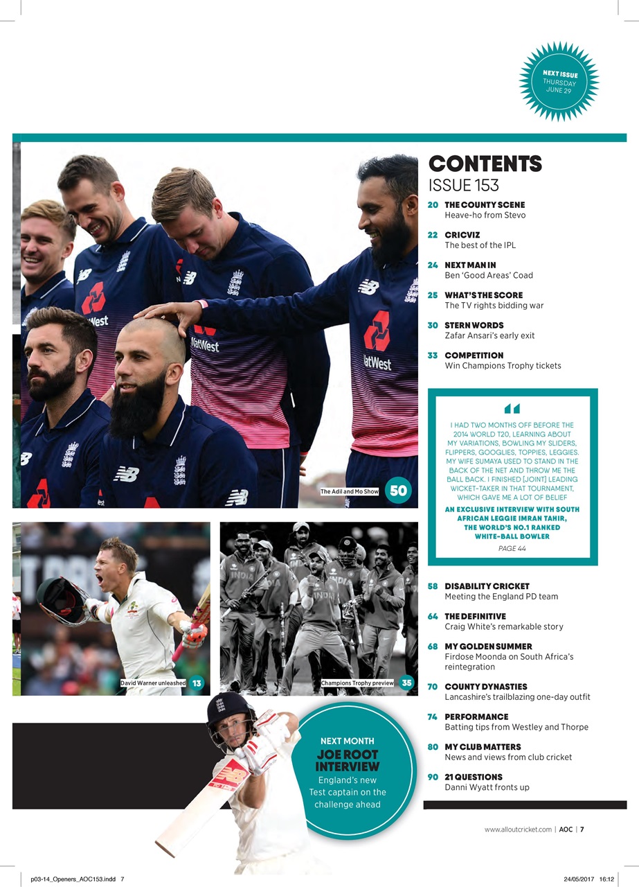 Wisden Cricket Monthly Preview Pages