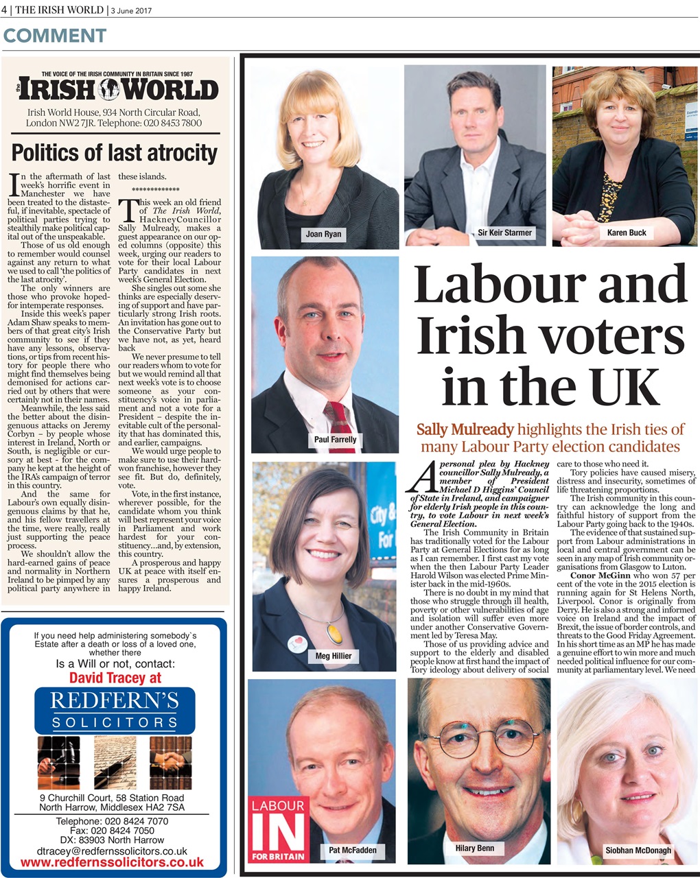 Irish World Preview Pages