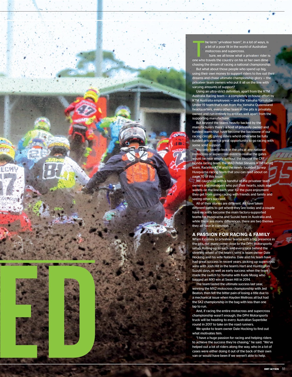 Dirt Action Preview Pages