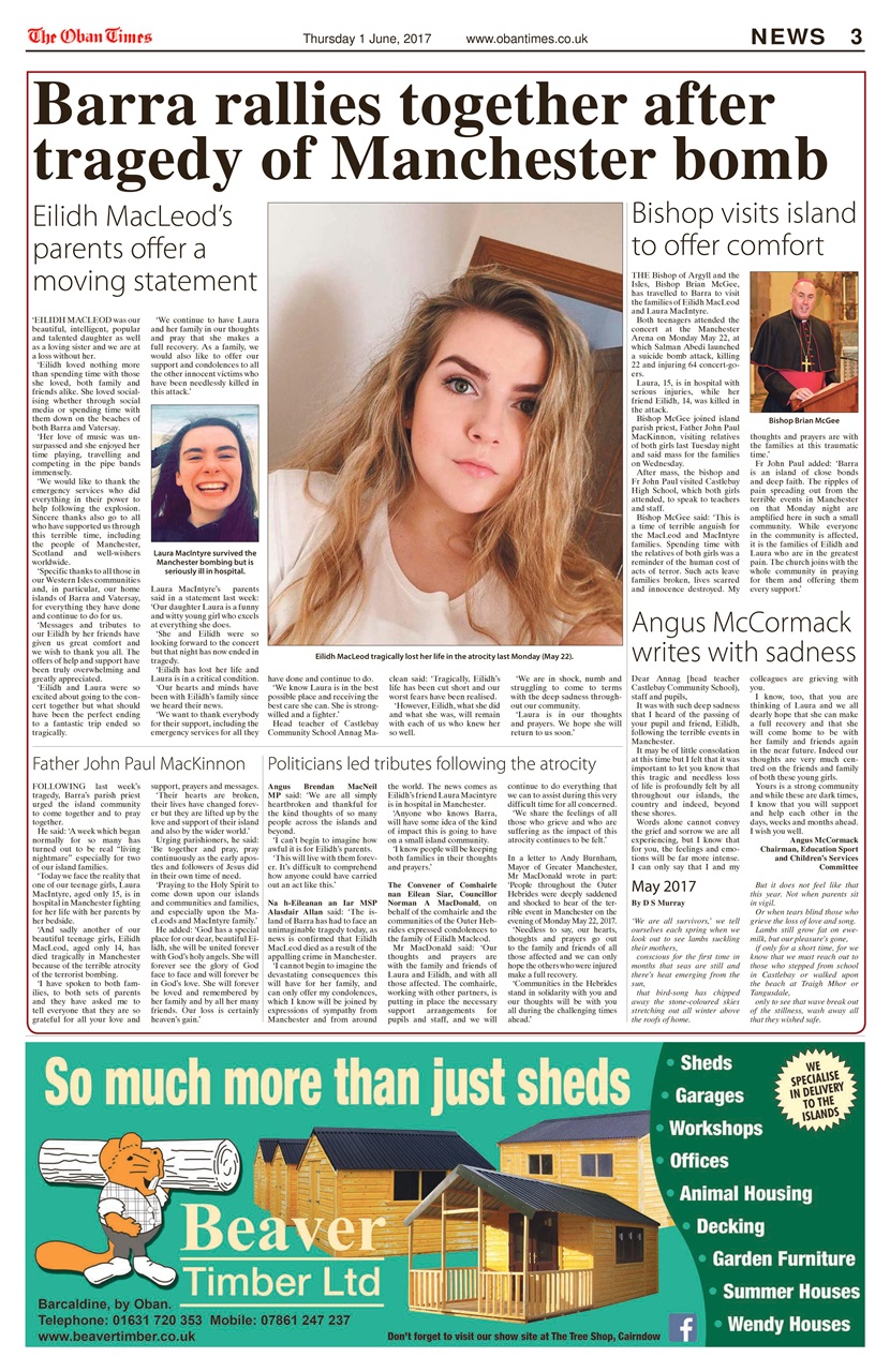 The Oban Times & Lochaber Times Preview Pages