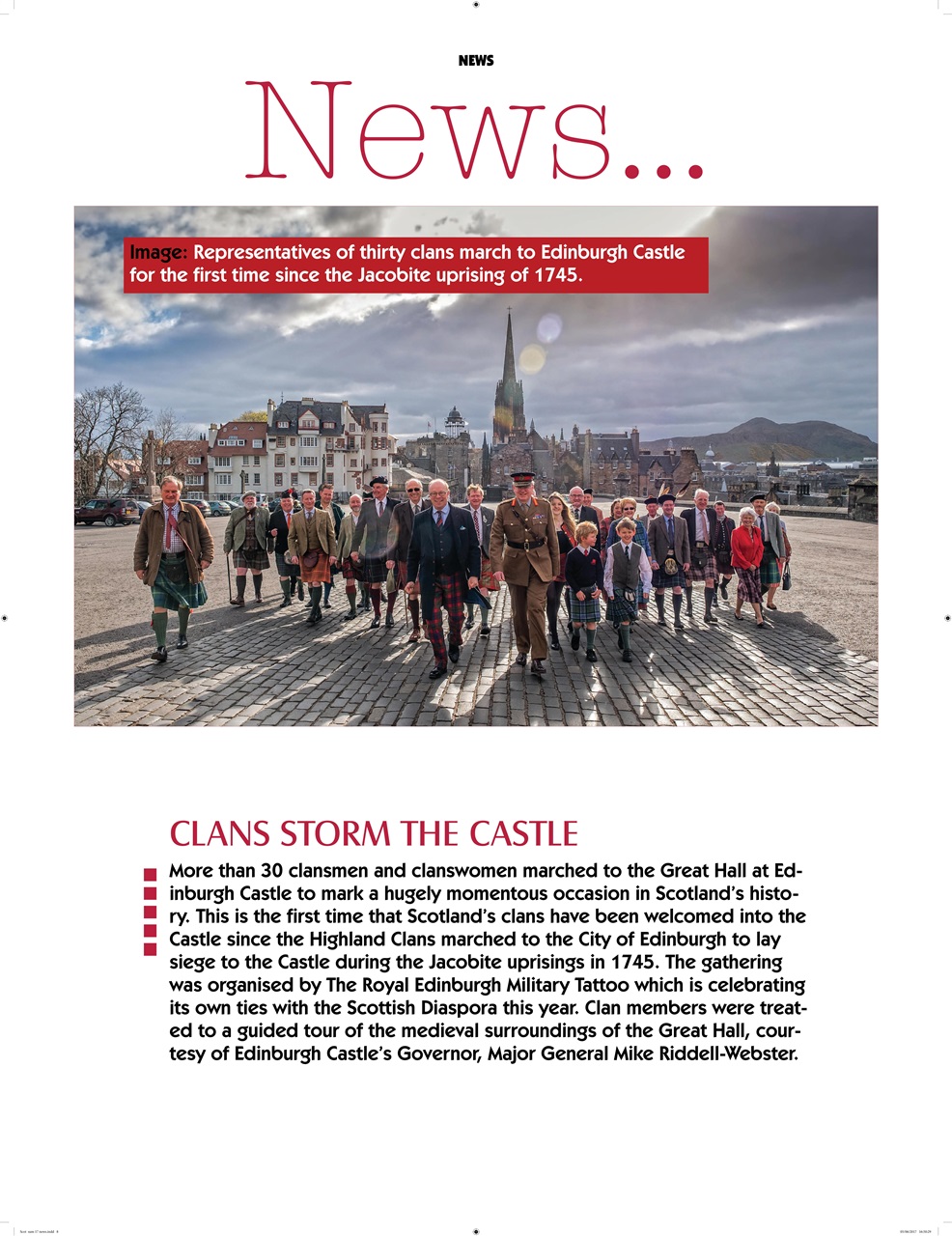 Scots Heritage Magazine Preview Pages