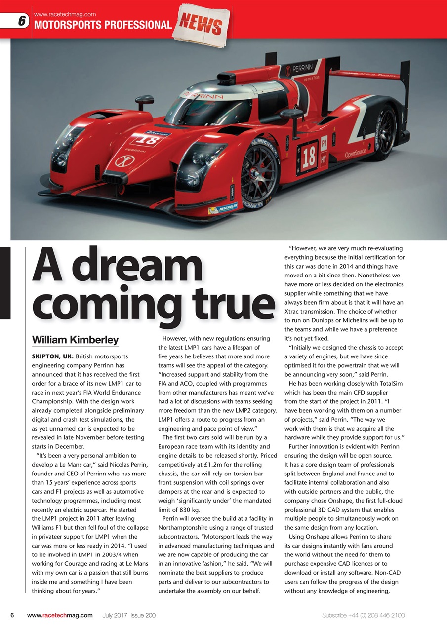 Race Tech Preview Pages