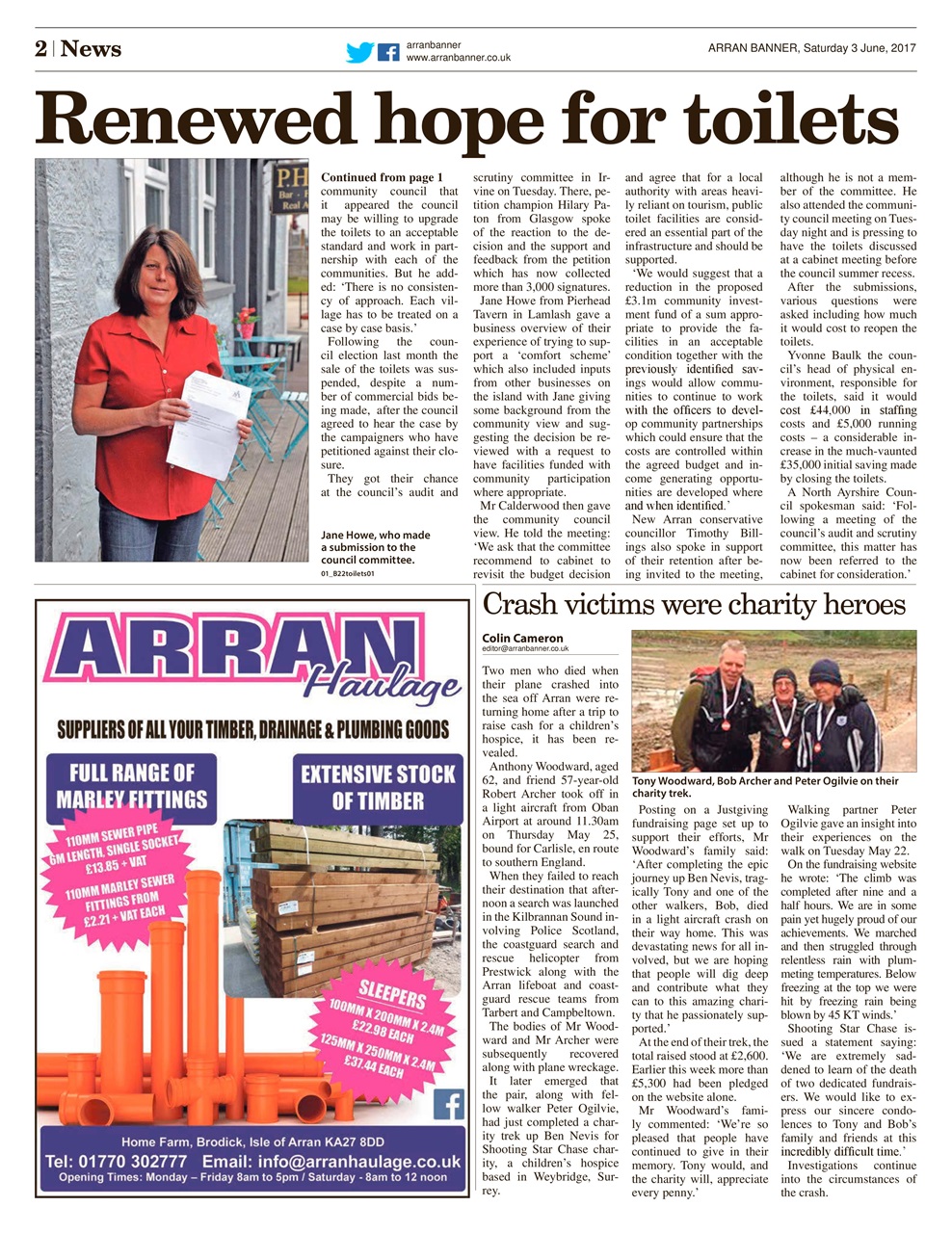 Arran Banner Preview Pages