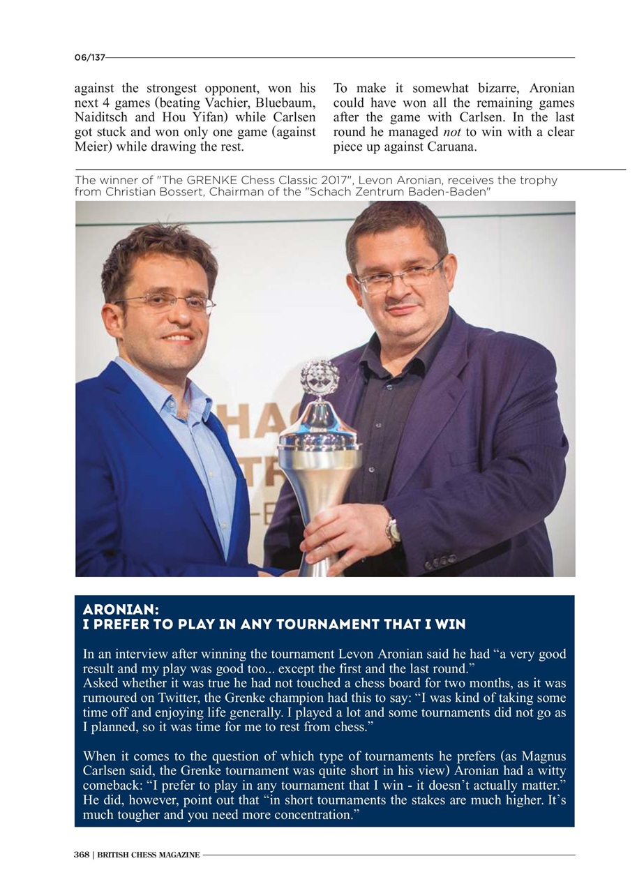 British Chess Magazine Preview Pages