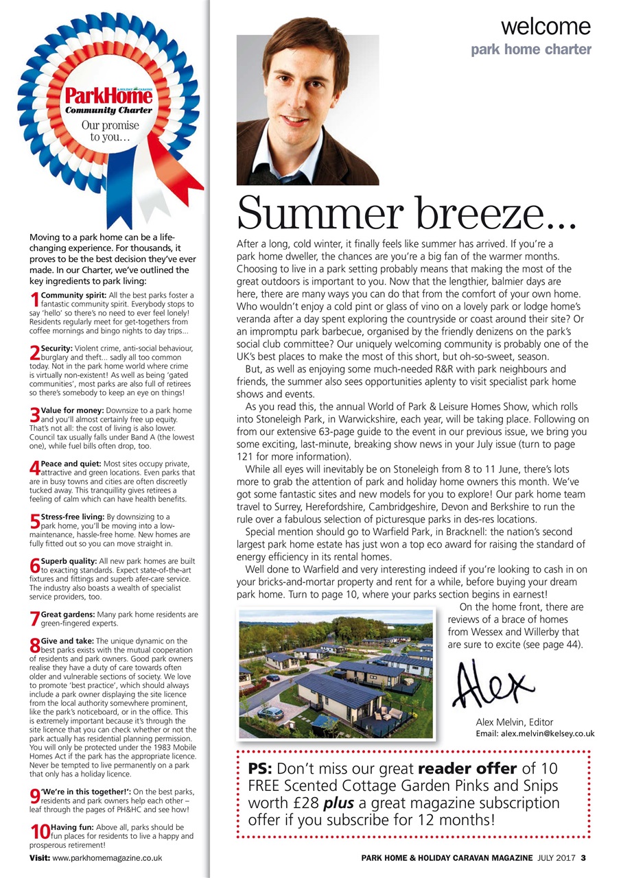 Park Home & Holiday Living Preview Pages
