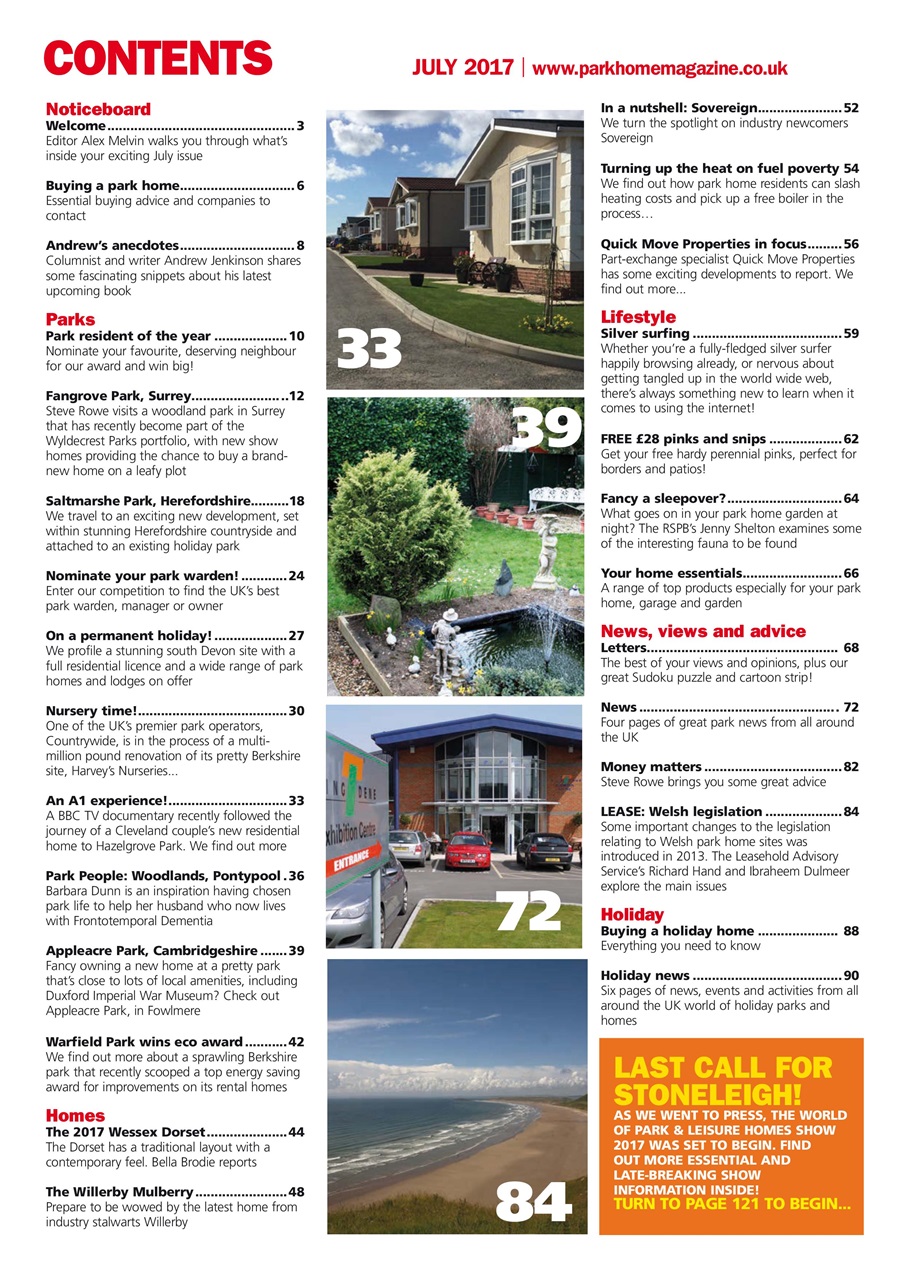 Park Home & Holiday Living Preview Pages
