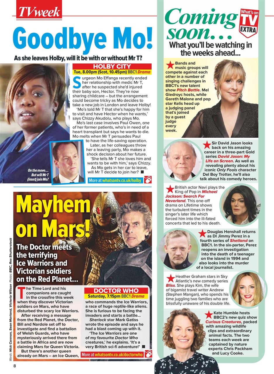 What's on TV Preview Pages