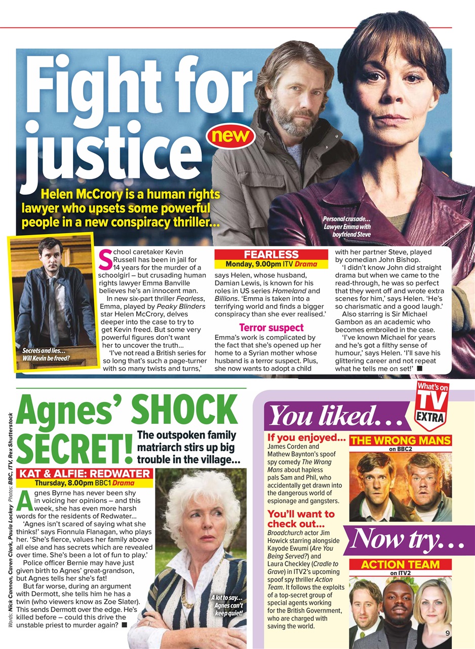 What's on TV Preview Pages