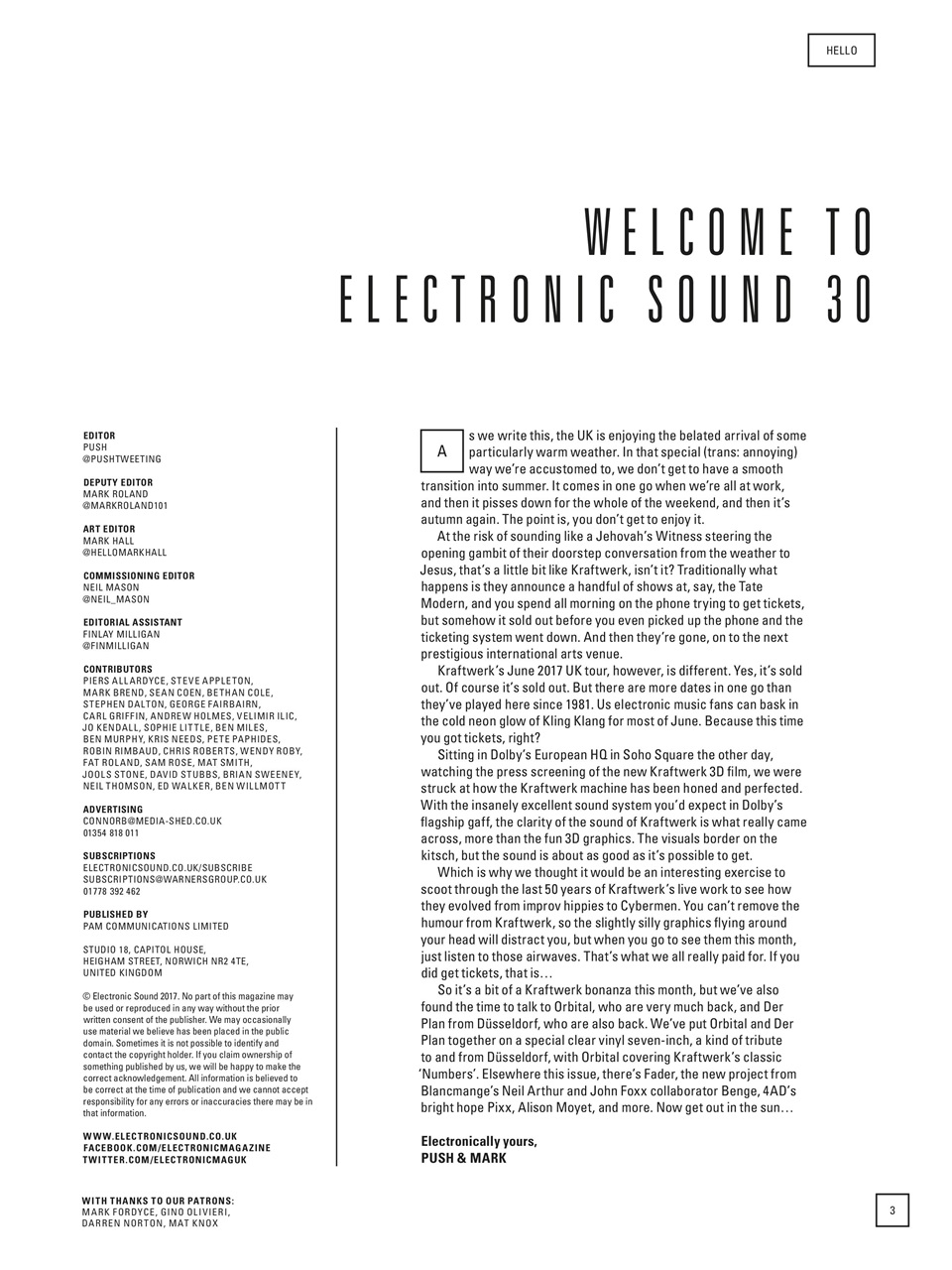 Electronic Sound Preview Pages