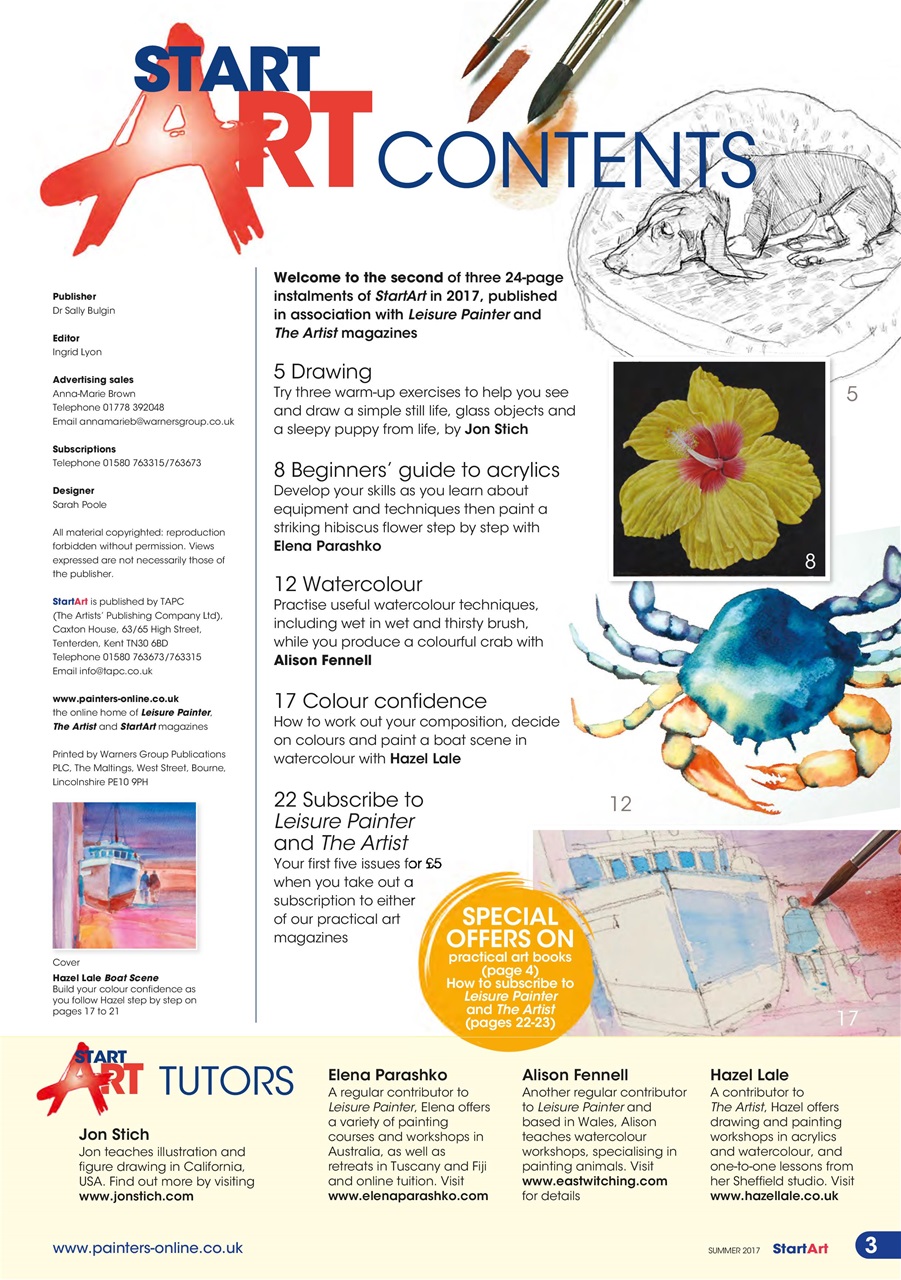 Start Art Preview Pages