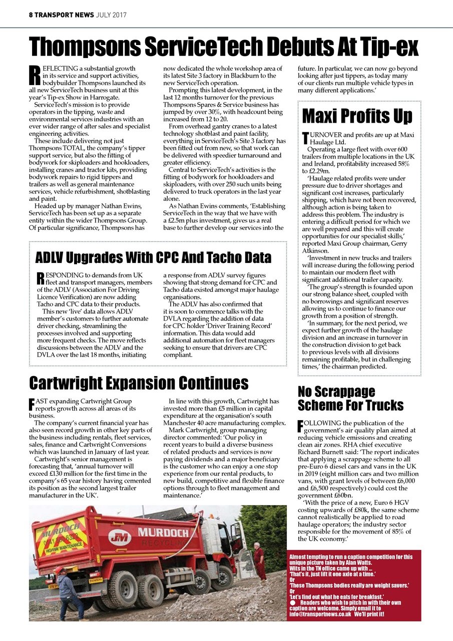 Transport News Preview Pages