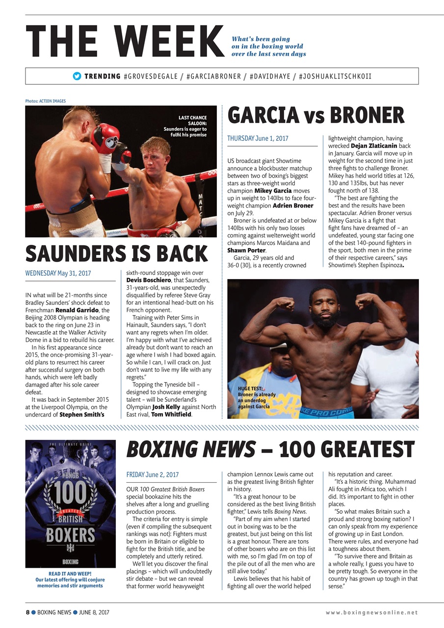 Boxing News Preview Pages