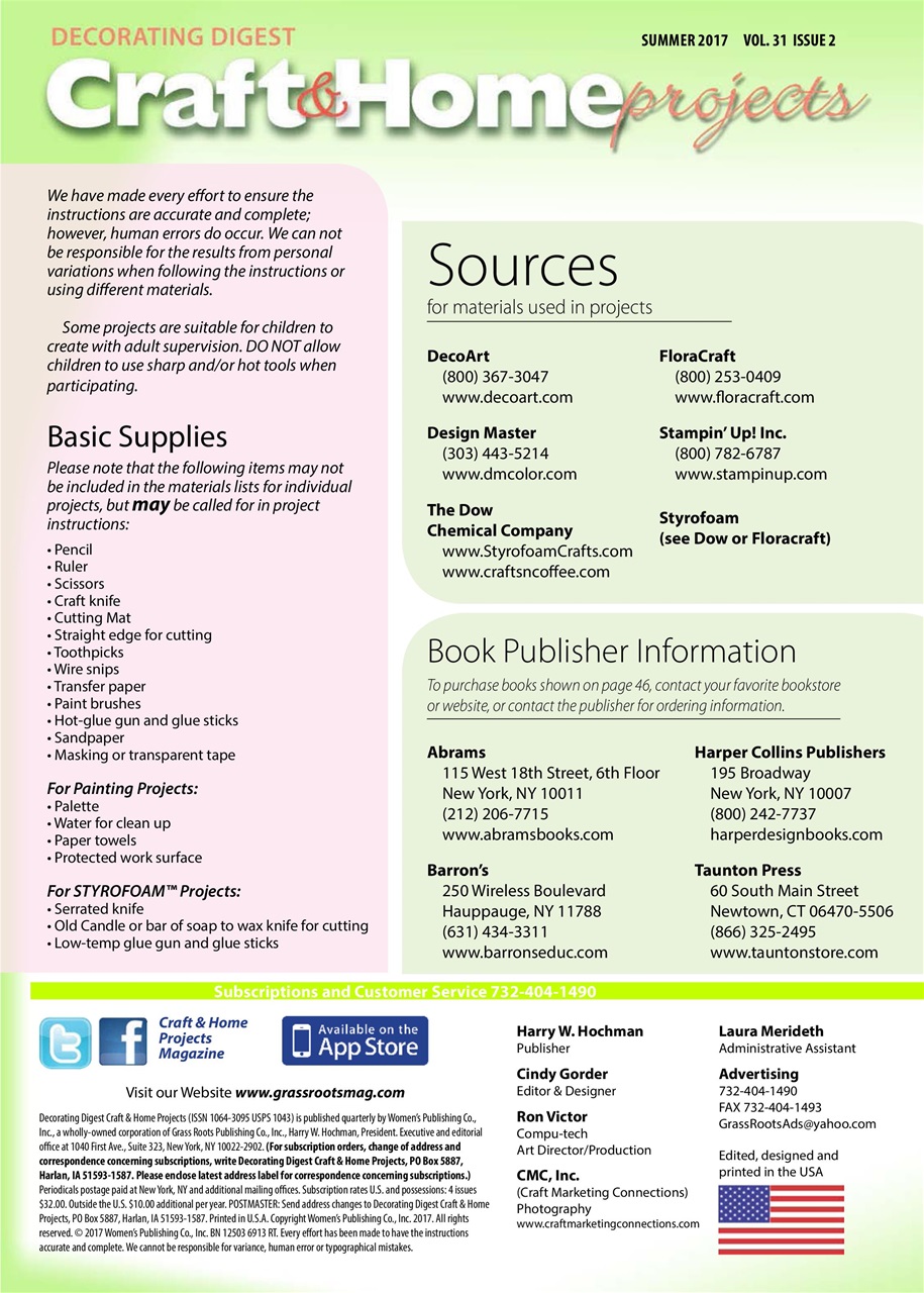 Craft & Home Projects Preview Pages