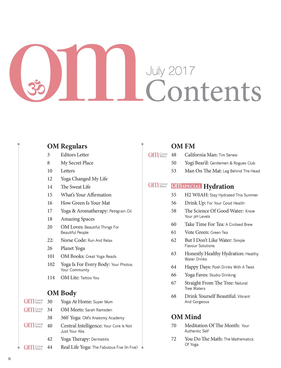 OM Yoga Magazine Preview Pages