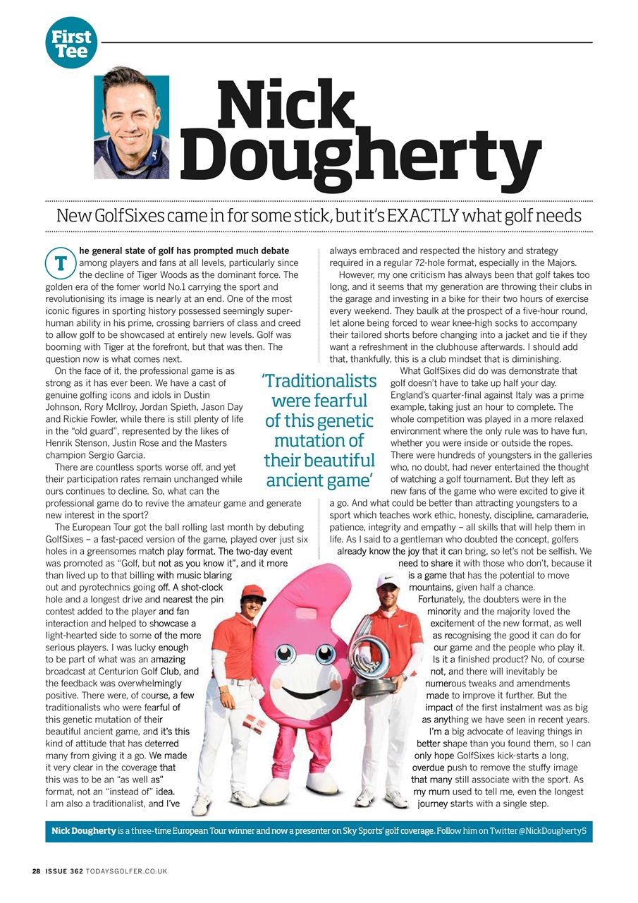 Today's Golfer Preview Pages