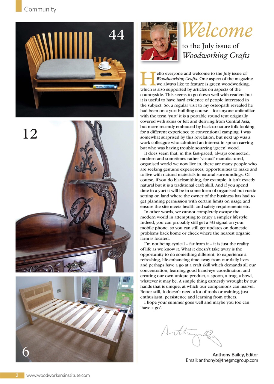 Woodworking Crafts Magazine Preview Pages