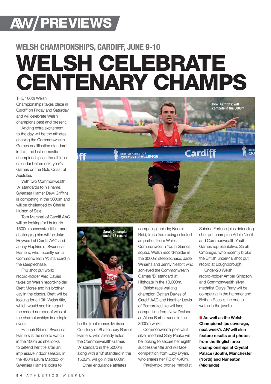 AW – Athletics Weekly Magazine Preview Pages