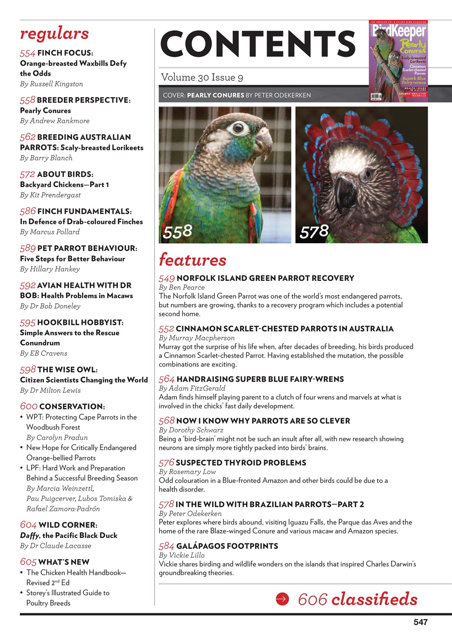 Australian Birdkeeper Magazine Preview Pages