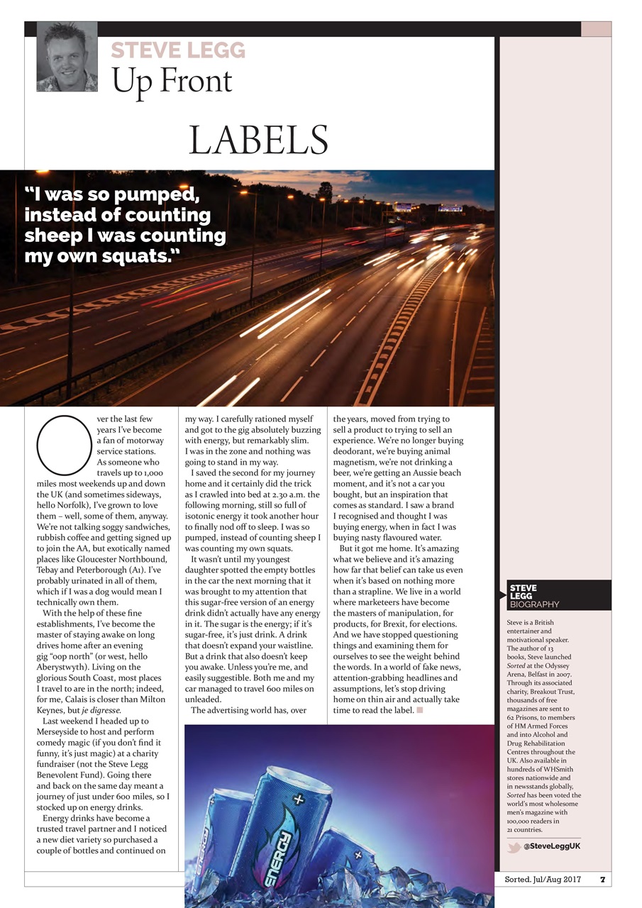 Sorted Magazine – The men's mag with morals Preview Pages