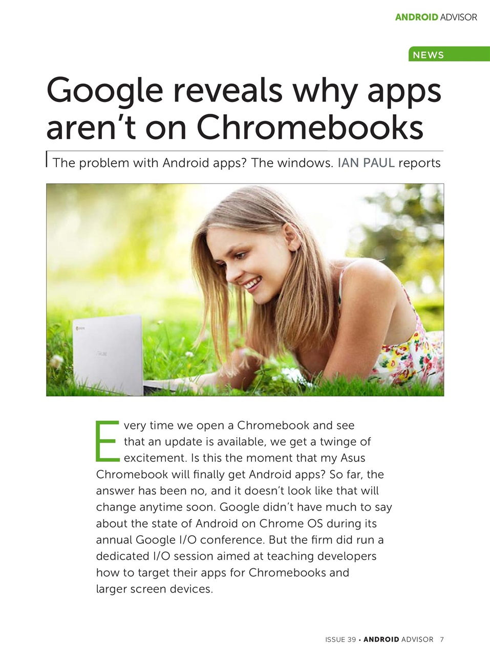 Android Advisor Preview Pages