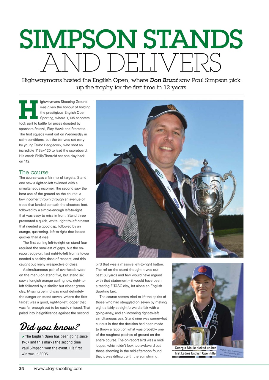 Clay Shooting Preview Pages