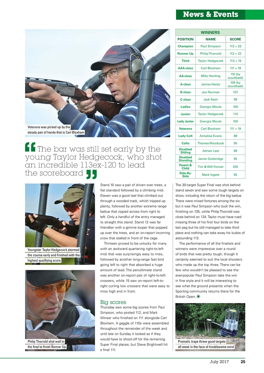 Clay Shooting Preview Pages