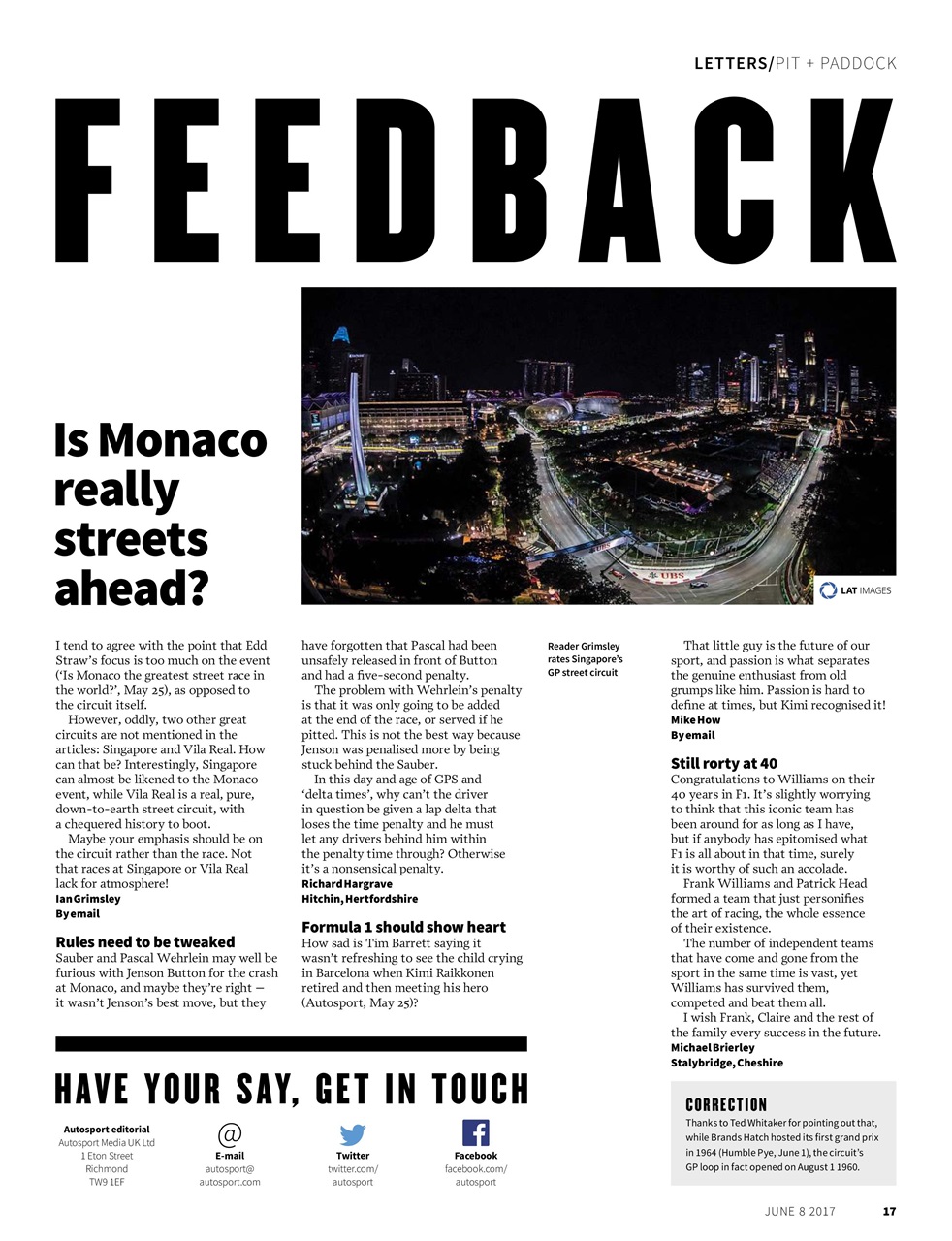 Autosport Preview Pages